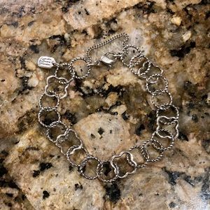 James Avery Quatrefoil Twisted Wire Charm Bracelet